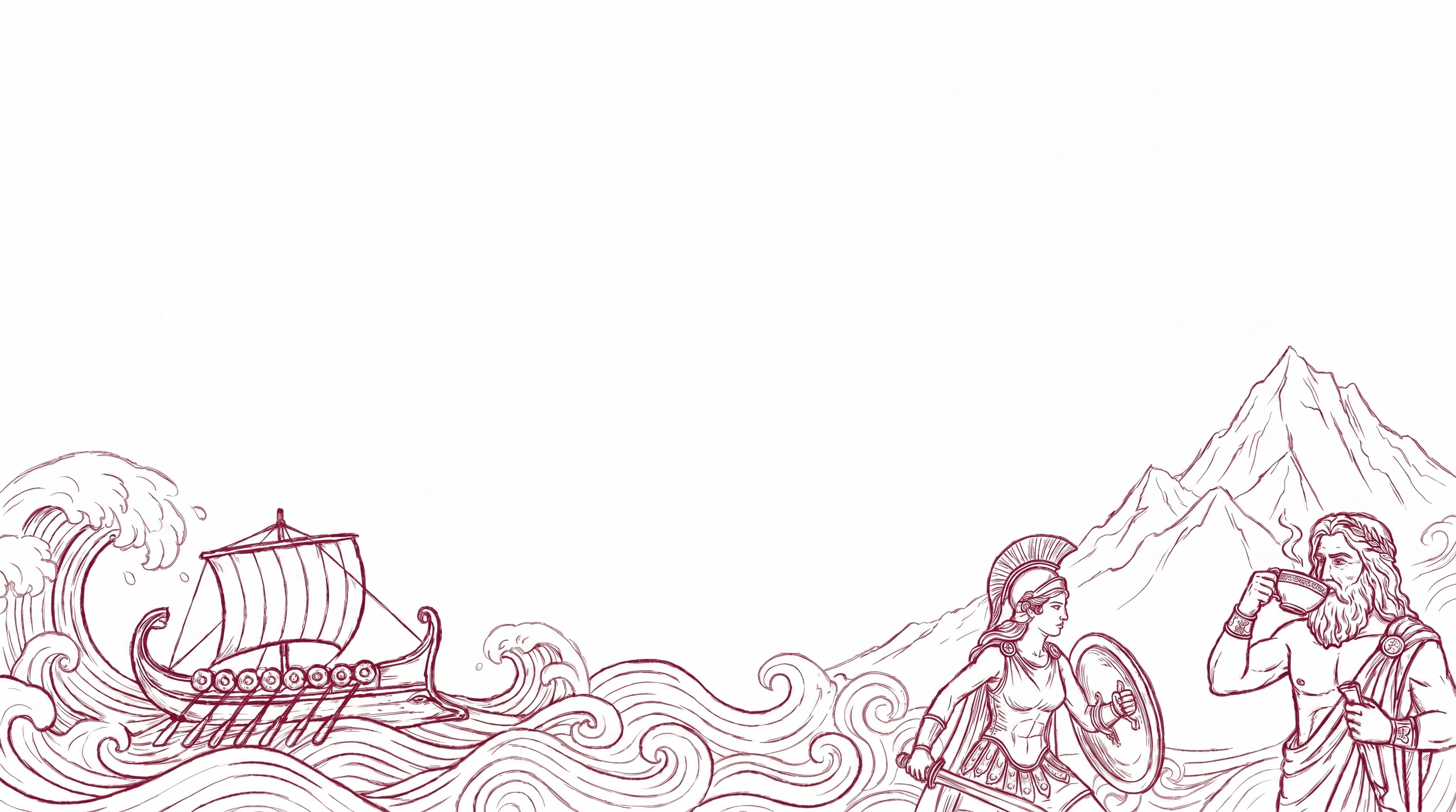 Crimson Line Art